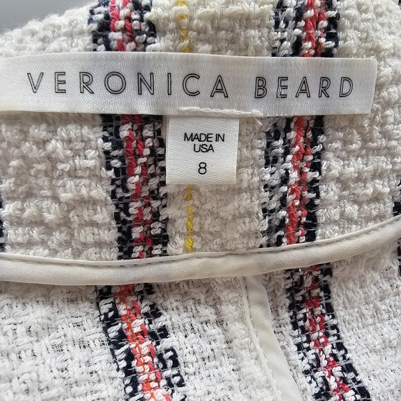 Veronica Beard MARA Striped Tweed Moto Zippered Jacket  Size 8  Retailed @ 650. - Picture 10 of 12